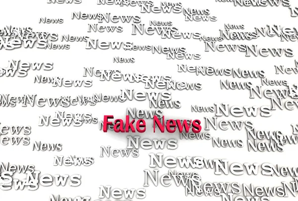 Abstract fake news on white background 3D rendering — Stock Photo, Image