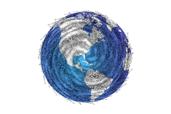 Representación abstracta de fondo 3D - concepto multi etnico — Foto de Stock