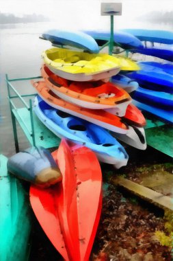 Dijital sanat resim - renkli Kano Park