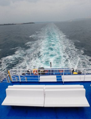 Feribot Tekne güverte gemi modundan görünümünü