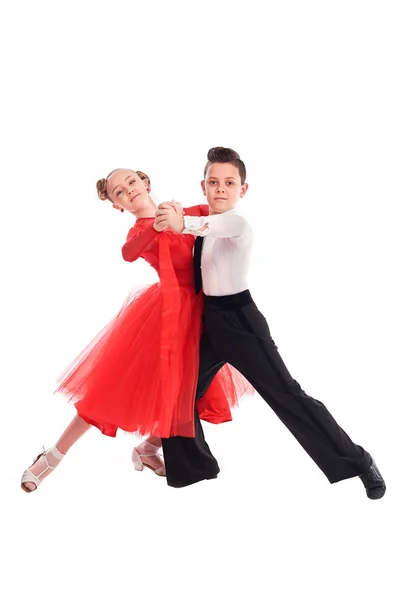 Young couple dancing ballroom — Stock Photo, Image