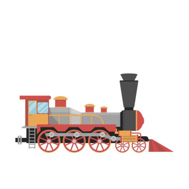 Tren beyaz arka planda yaşlı ve güzeldir..
