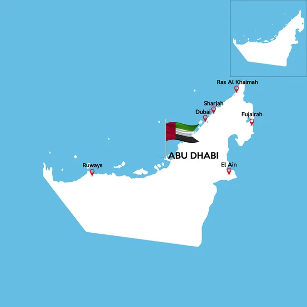A detailed map of United Arab Emirates