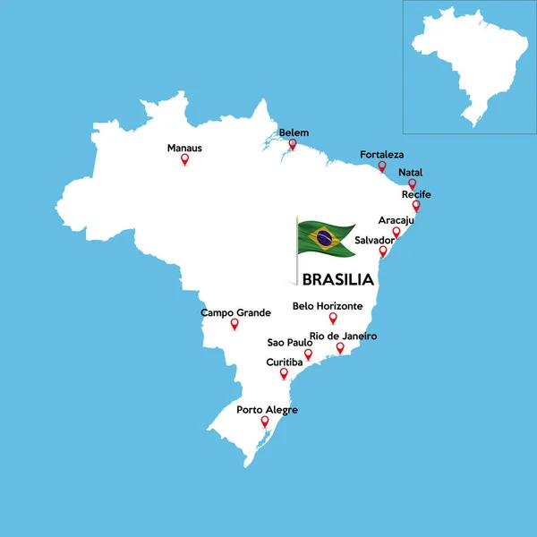 A detailed map of Brazil