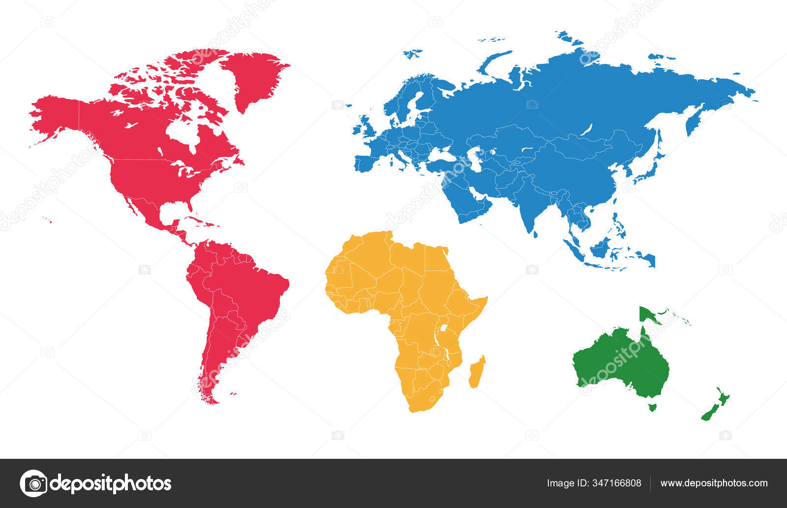 Detailed World Map Divided Continents Countries Color World Map Isolated Stock Vector Image By C Angelmax Detailed World Map Divided Continents Countries Color World Map Isolated Stock Vector Image By C Angelmax