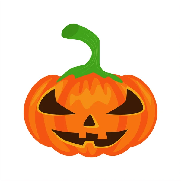 Vector isolated pumpkin. Halloween design, emotion,  angry, smiling, sad, scary, evil, smile. Jack lantern for website, flier, invitation card, sticker — Stock Vector