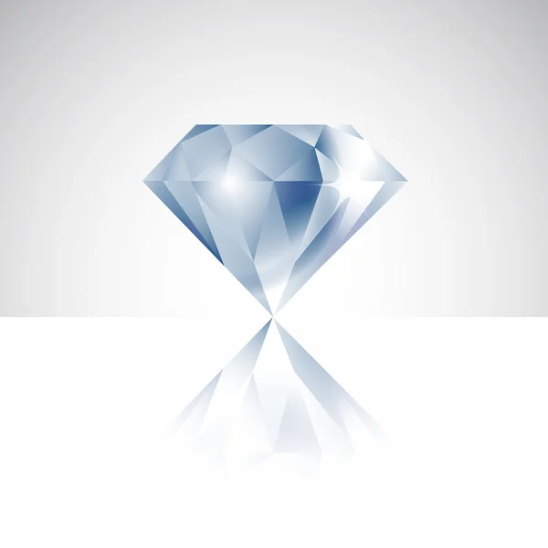 Vector isolerade diamant med speglar Royaltyfria illustrationer