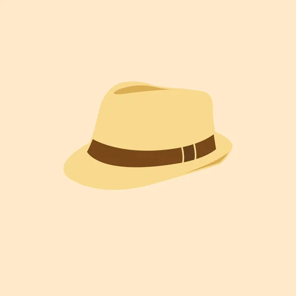 Vector illustration of man hat isolated icon — Stock Vector