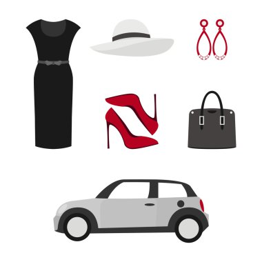 Vektör düz tasarım kavramını moda bakmak