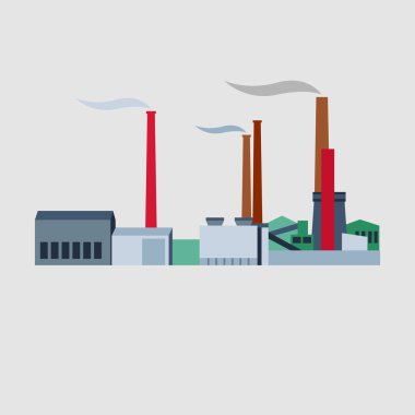 Vektör endüstriyel binalar, tesisler ve fabrikaları
