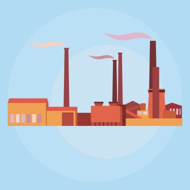 Vektör endüstriyel binalar, tesisler ve fabrikaları