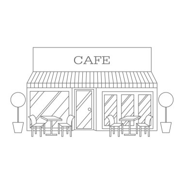 Restoran ve kafe satırı simgesi oluşturma vektör çizim