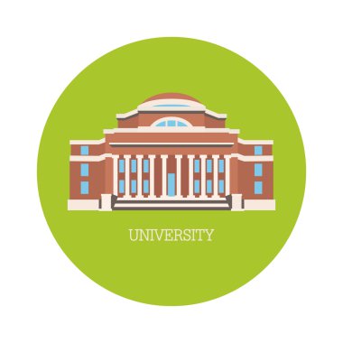 Klasik üniversite Binası vektör çizim