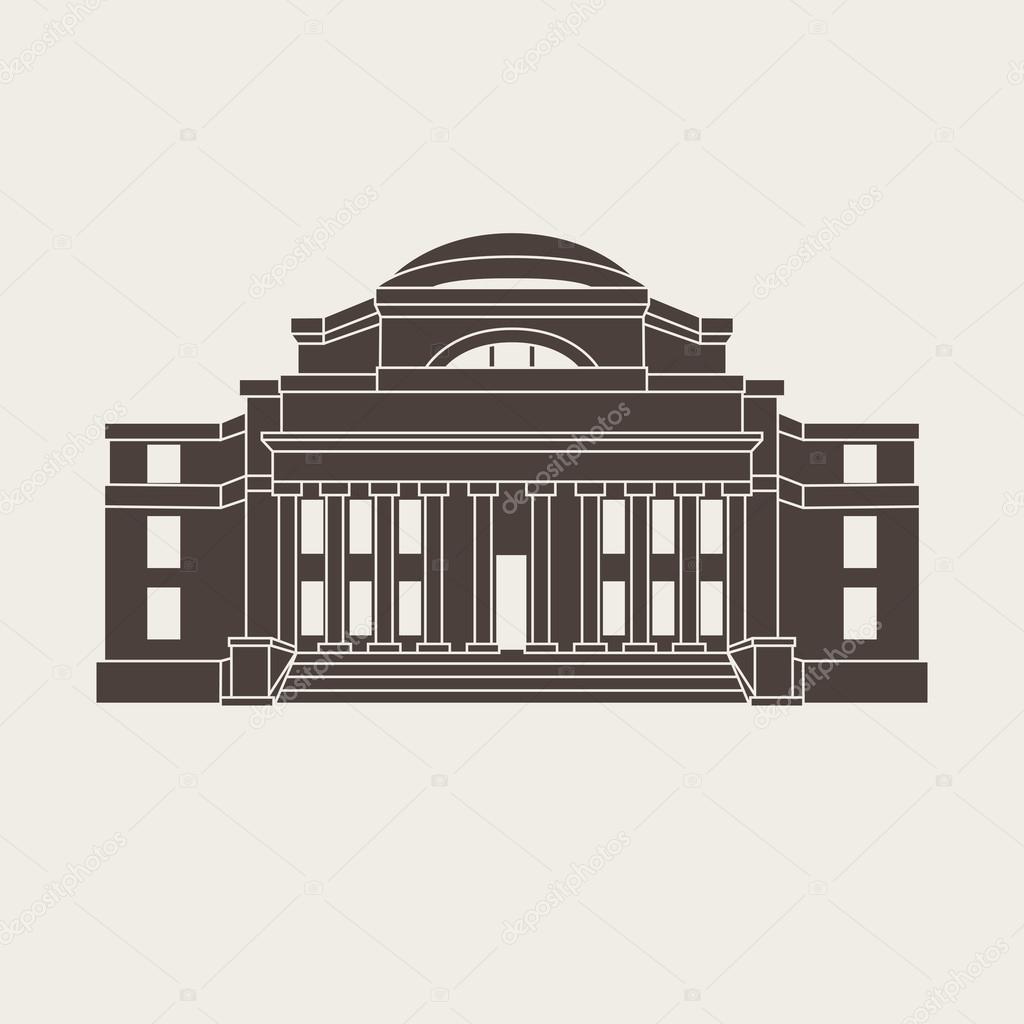 Vector illustration of classical university building