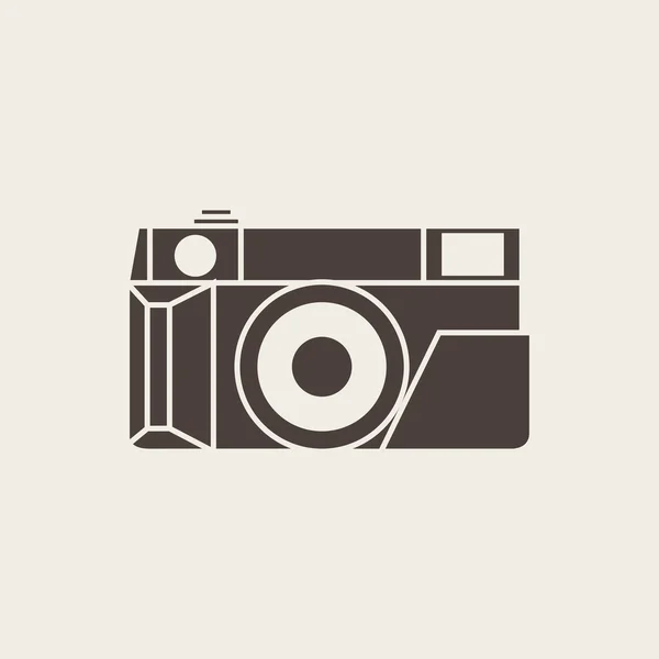 Vector photo camera icon in line style — Stock Vector
