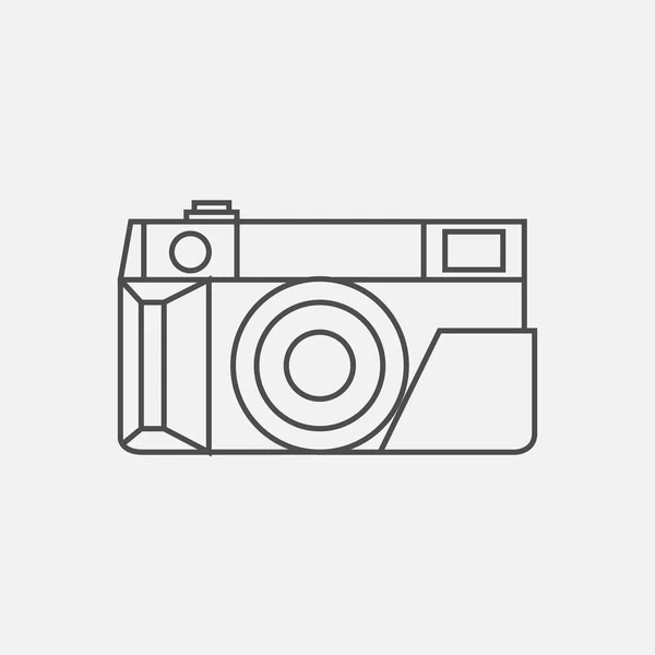 Icono de cámara de fotos vectorial en estilo de línea — Archivo Imágenes Vectoriales