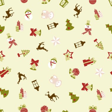 Hisse senedi vektör kış ve yılbaşı nesnelerin sorunsuz