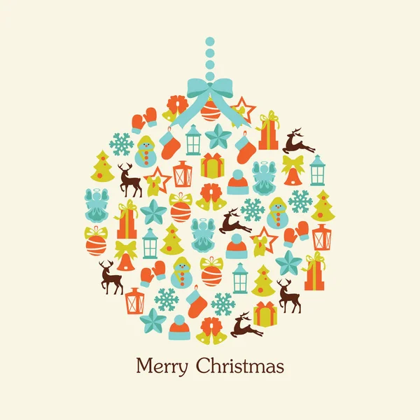 Hisse senedi vektör çizim Noel topu ayarla