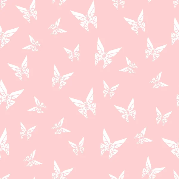 Vektor nahtlose Muster Papier Origami-Schmetterling — Stockvektor