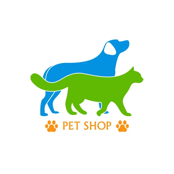 Plantilla de diseño de logotipo para tiendas de mascotas y clínicas veterinarias — Vector de stock