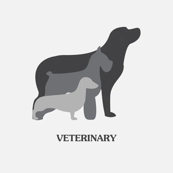 Modello di design del logo vettoriale per negozi di animali e cliniche veterinarie — Vettoriale Stock