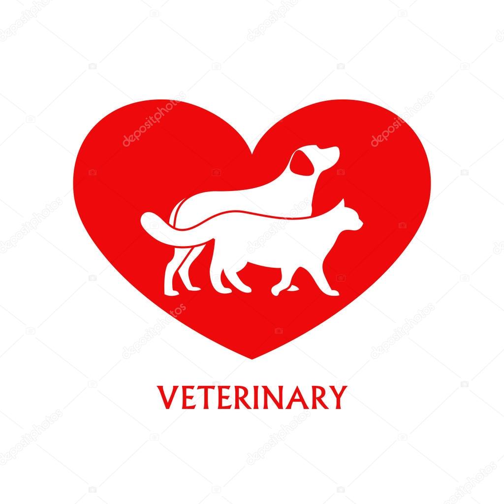Vector logo design template for pet shops and veterinary clinics