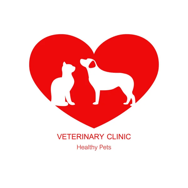 Plantilla de diseño de logotipo para tiendas de mascotas y clínicas veterinarias — Vector de stock