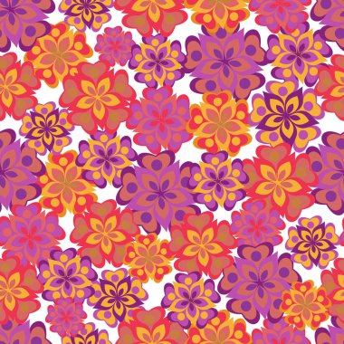 Vektör sorunsuz şirin bahar ya da yaz çiçek arka plan desen