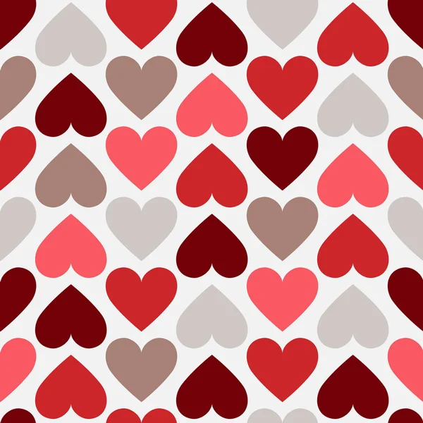 Vektoros illusztráció varrat nélküli mintát piros szív — Stock Vector