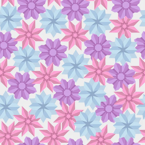 Διάνυσμα απρόσκοπτη μοτίβο λουλούδια origami χαρτί — Διανυσματικό Αρχείο