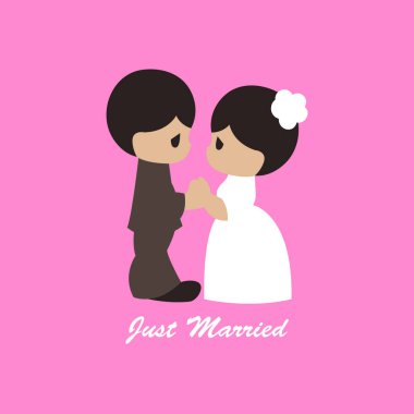 Mutlu düğün günü rakamlar vektör çizim