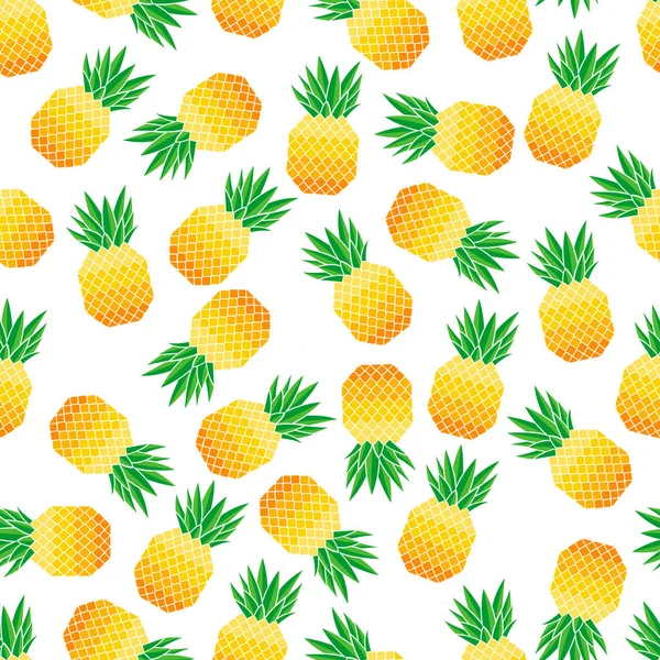 パイナップルとのシームレスなパターンのベクトル イラスト — ストックベクタ