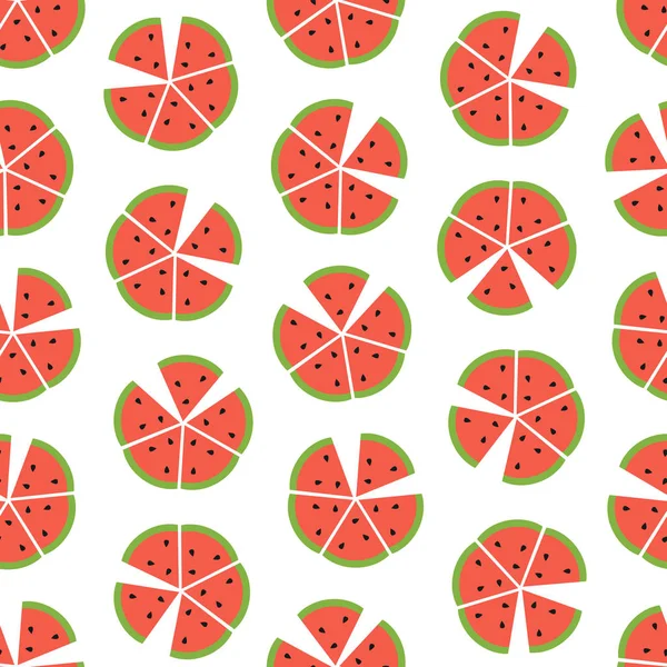 Vektor folytonos vector minta szelet görögdinnye — Stock Vector
