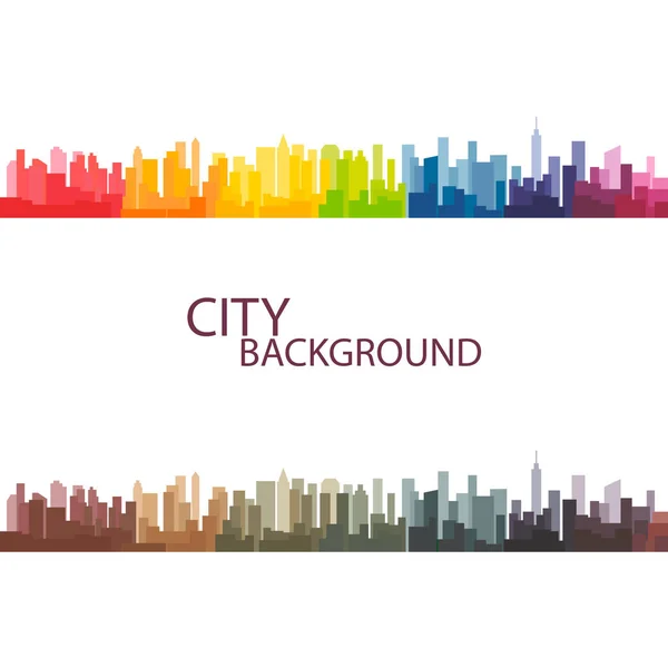 renkli panorama city vektör arka plan