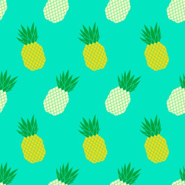 Vektör Dikişsiz desen renkli ananas ile