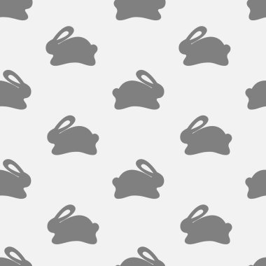 Beyaz arka planda kesintisiz tavşan deseni