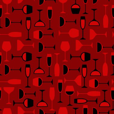 Vektör seamless modeli kadehinin arka plan