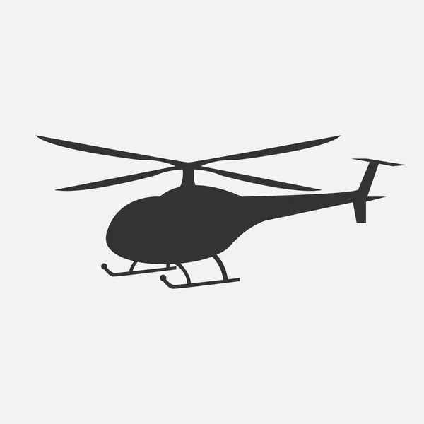 Ilustración vectorial de helicóptero en monocromo — Vector de stock