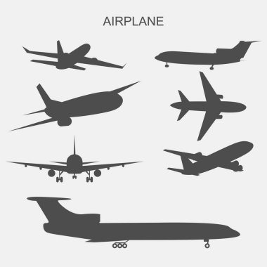 Uçak beyaz arka plan üzerinde vektör çizim