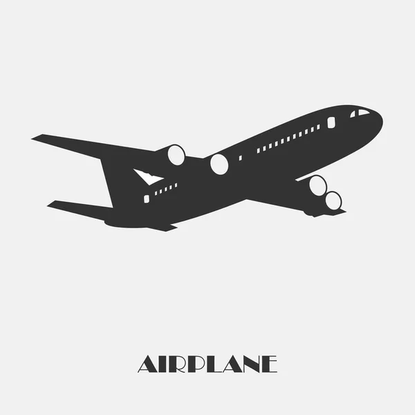 Vector illustration of airplane on white background — Stock Vector