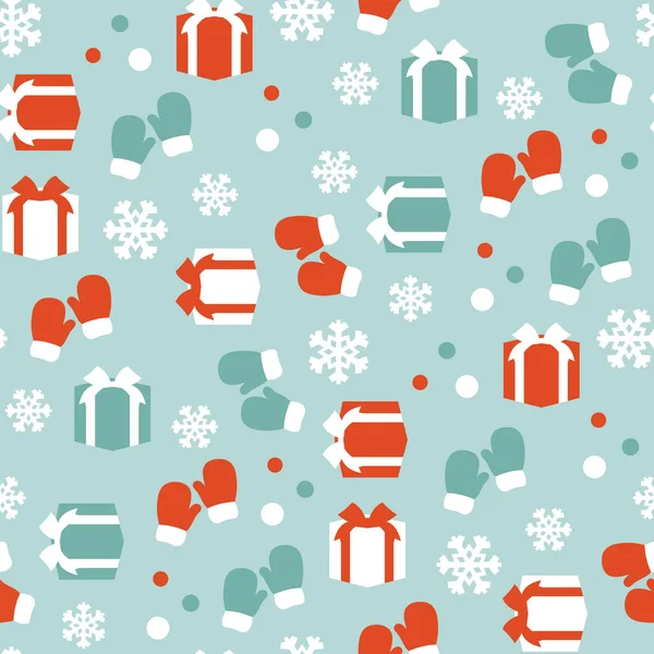 Vector seamless pattern of winter background — Stock Vector