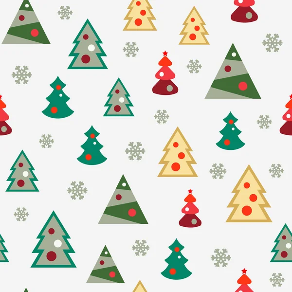 Vector seamless pattern of christmas trees — Stock Vector