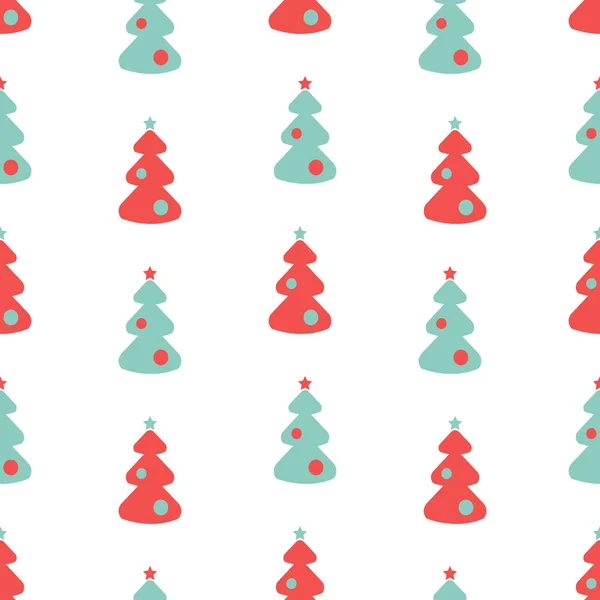 Vector seamless pattern of christmas trees — Stock Vector