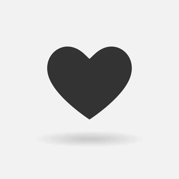 Icône vectorielle du cœur Emblème d'amour pour la Saint-Valentin isolé sur fond blanc — Image vectorielle