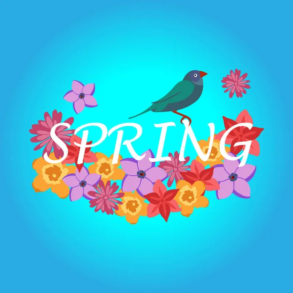 Ilustración floral del fondo vectorial de primavera — Archivo Imágenes Vectoriales