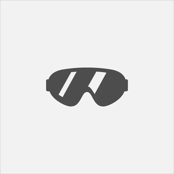 Gafas símbolo icono plano para web en estilo plano de moda aislado sobre fondo gris — Archivo Imágenes Vectoriales
