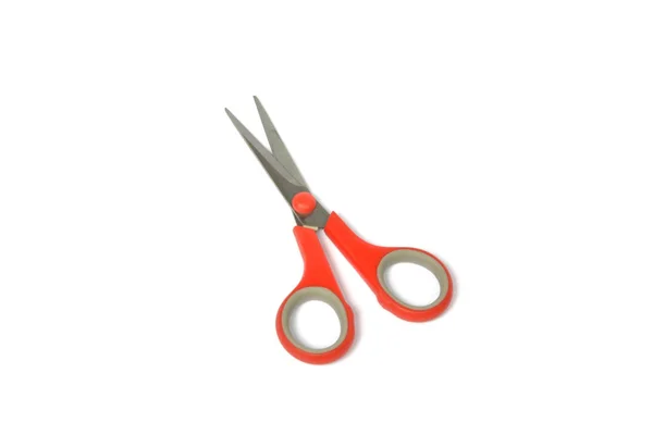 Nůžky na bílém pozadí - nástroje pro šití a ruční práce — Stock fotografie