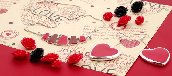 Anúncio de jóias de moda para o Dia de São Valentim — Fotografia de Stock