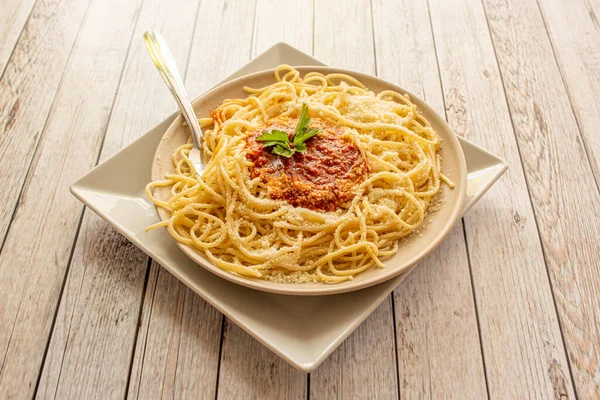 Delicioso Plato Pasta Italiana —  Fotos de Stock
