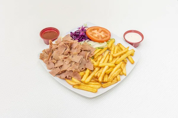 Image Kebab Dish Garnish — Stock Photo, Image